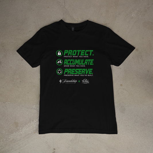 PROTECT. ACCUMULATE. TRANSFER. (BWSS 2026) T-shirt