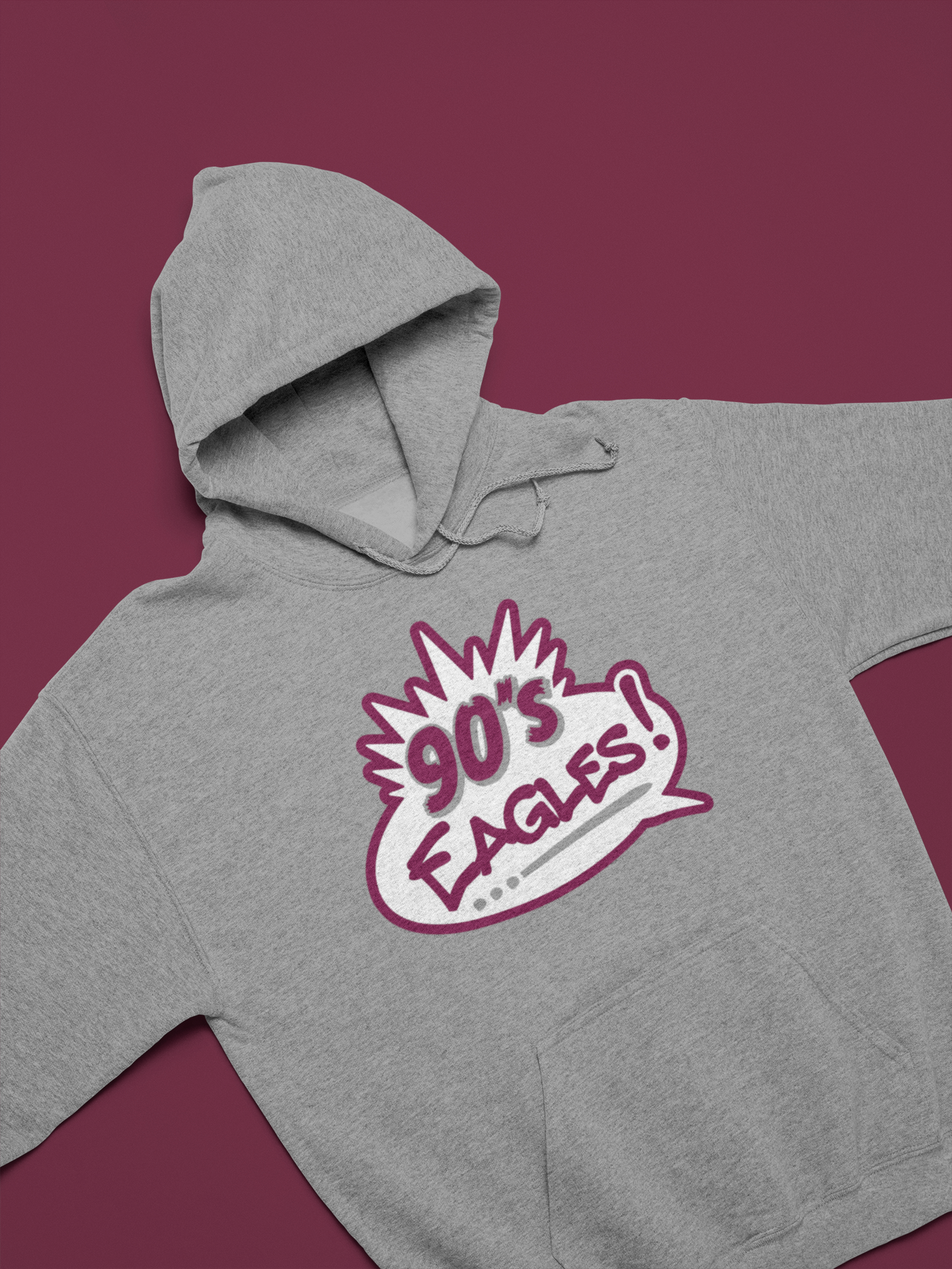 Skribe Designs 90's Eagles Hoodie (Yo! MTV Raps) Grey / Hoodie Sweatshirt / Unisex Medium