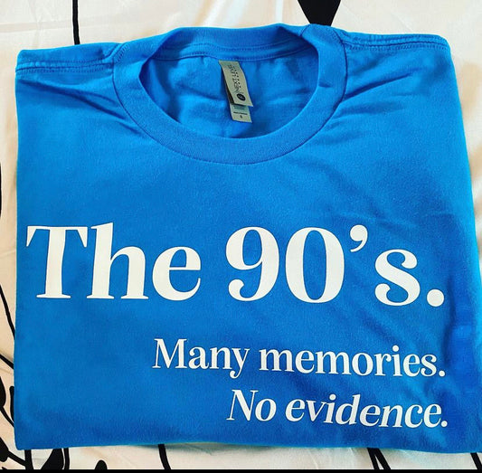 The 90’s. Many Memories. No Evidence.