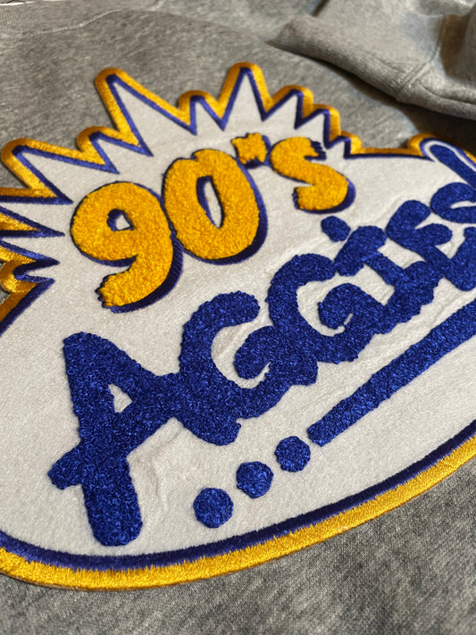 90's Aggies Chenille Patch Sweatshirt